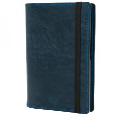 Kožený zápisník A6 modrý pueblo